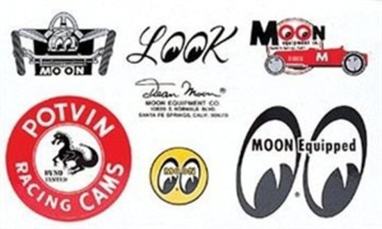 Mooneyes MNDM002 Sticker Sheet 6 Stickers Assortment 10-1/4" x 6-1/4"