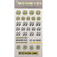 Mooneyes MNDM067 Moon Assorted Sticker Sheet Go w/ Moon Yellow / White Eyes