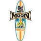 Mooneyes MNDM147 Moon Surfboard Decal 9" x 5" Go w/ Moon