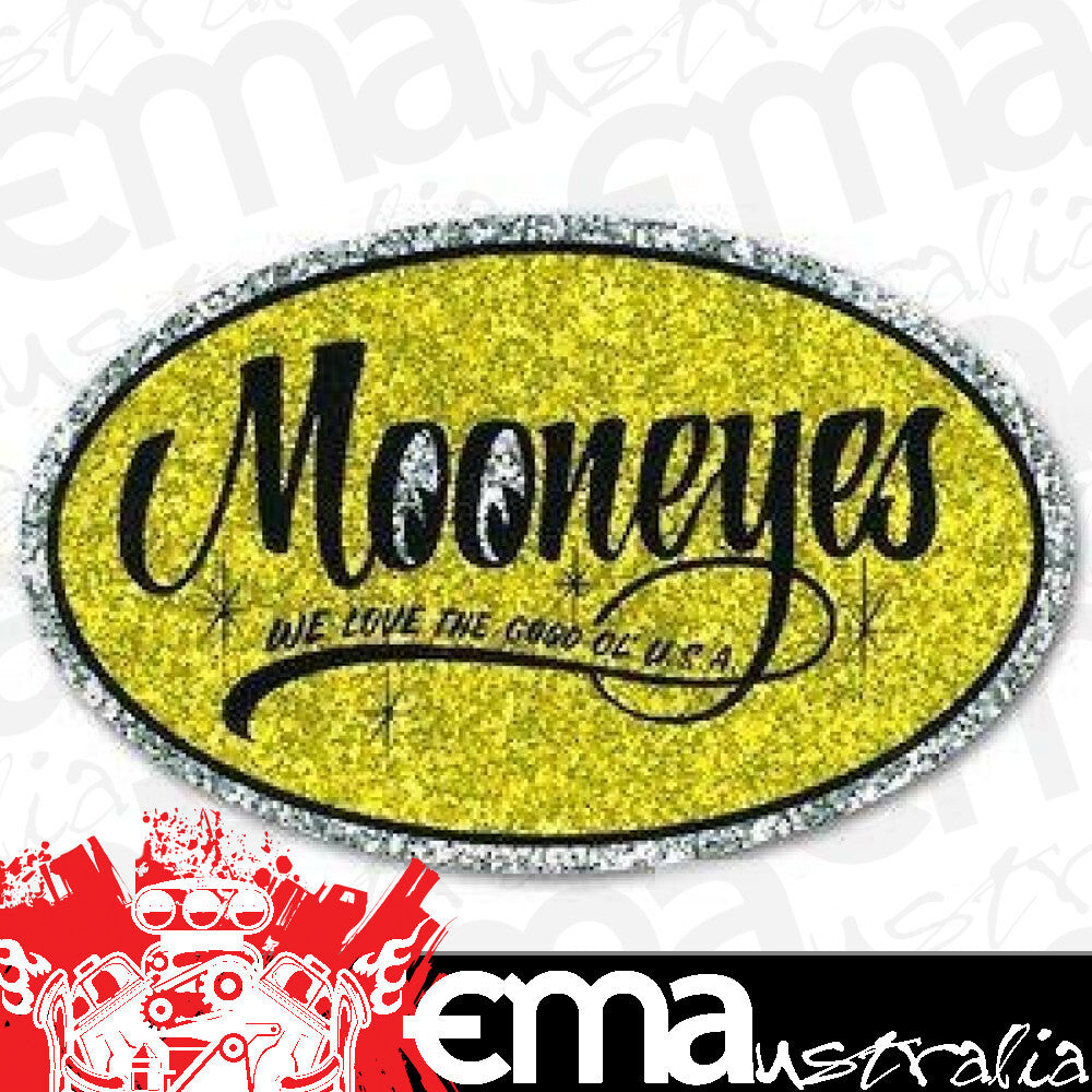 Mooneyes MNDM168YE - We LOve The Good Ol' Usa 3-1/8" x 2" Oval Flake Sticker