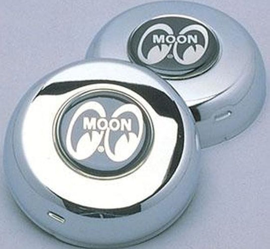 Mooneyes MNGS8027 Chrome Horn Button w/ Moon Logo