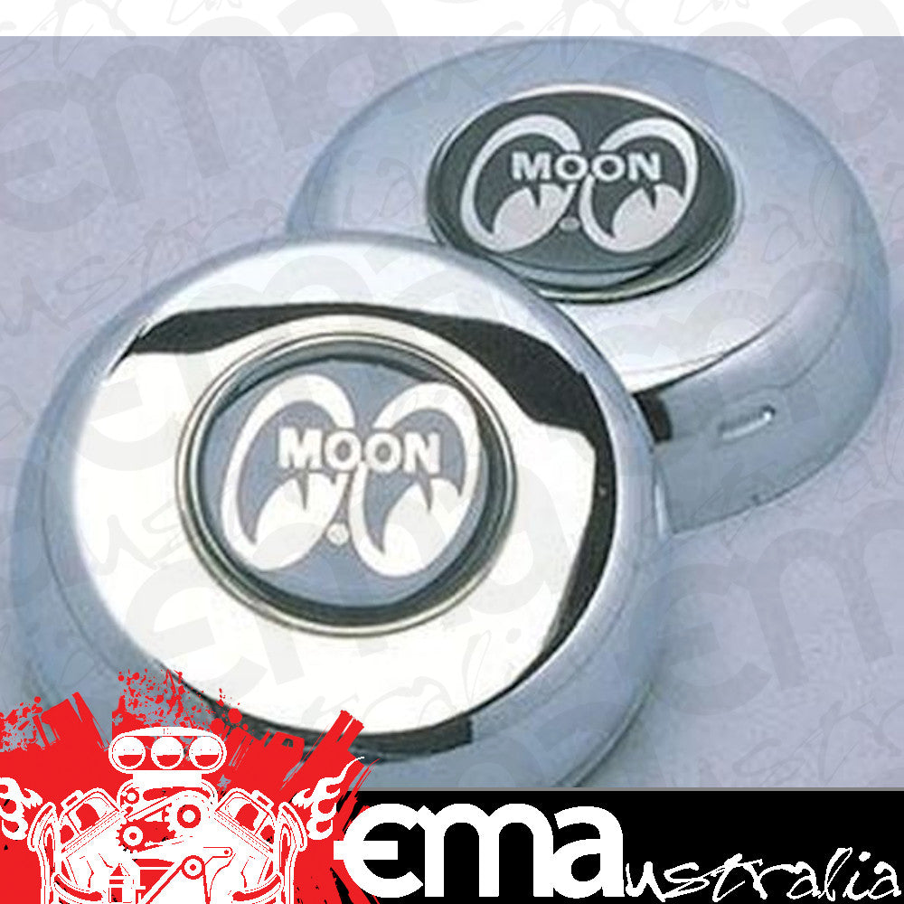 Mooneyes MNGS8027 Chrome Horn Button w/ Moon Logo