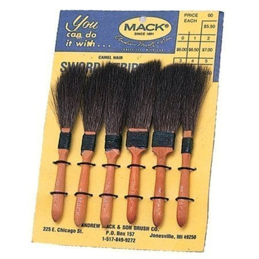 Mooneyes MNIG091 Mack Brush Set Series 20 6 Pinstripe Brush Sizes