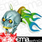 Mooneyes MNMG015FS Flaming Skull Antenna Topper