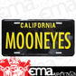 Mooneyes MNMG081BK California Metal License Plate Black w/Yellow