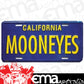 Mooneyes MNMG081BL Metal License Plate Blue w/ Yellow Name