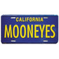 Mooneyes MNMG081BL Metal License Plate Blue w/ Yellow Name