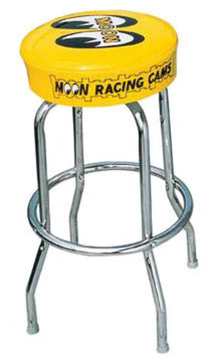 Mooneyes MNMG292 Bar Stool Yellow w/ Moon Logo