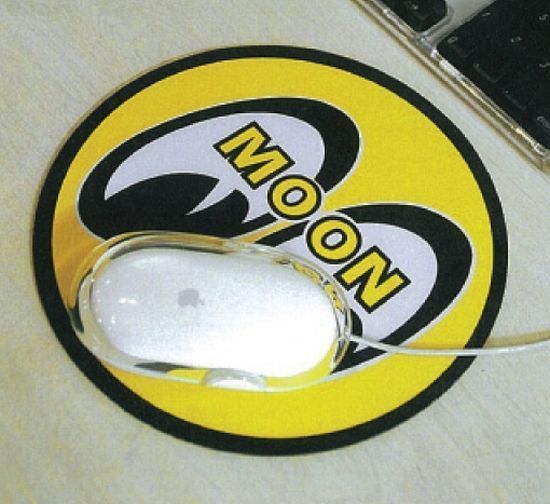 Mooneyes MNMG515YE Logo Round Mouse Pad 8" Round Yellow / Black