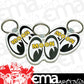 Mooneyes MNMKR010 Keychain White w/ Eye Shaped Logo