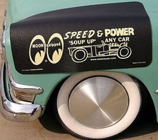 Mooneyes MNMP011 Fender Cover w/ Speed & Power Logo 22" x 34"