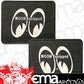 Mooneyes MNMP082BK Rubber Floor Mats Rear Black w/ Moon Equipped Logo 1Pr