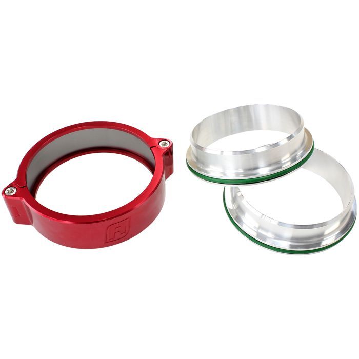 Aeroflow AF25-2750R 2.75" Billet Intercooler Quick Connect Clamp Red Finish