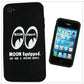 Mooneyes MNMQG039BK I-Phone 4 Soft Rubber Cover Black w/ Moon Equipped Logo