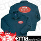 Mooneyes MNMQW005CHL Blue Mechanics Jacket w/ Oval Logo Large