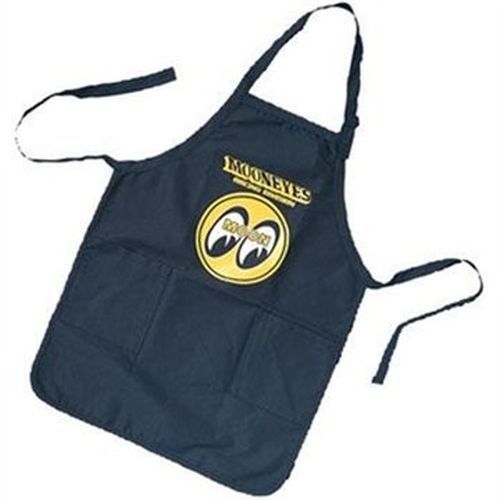 Mooneyes MNOM022 Black Work Apron w/ Moon Racing Division Logo