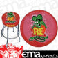 Mooneyes MNRA292 30" Tall Swivel Barstool w/ Rat Fink Logo