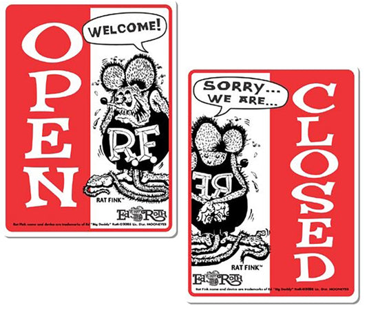 Mooneyes MNRAF230 Moon Rat Fink Open Closed S Ignred & White Ea