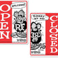Mooneyes MNRAF230 Moon Rat Fink Open Closed S Ignred & White Ea
