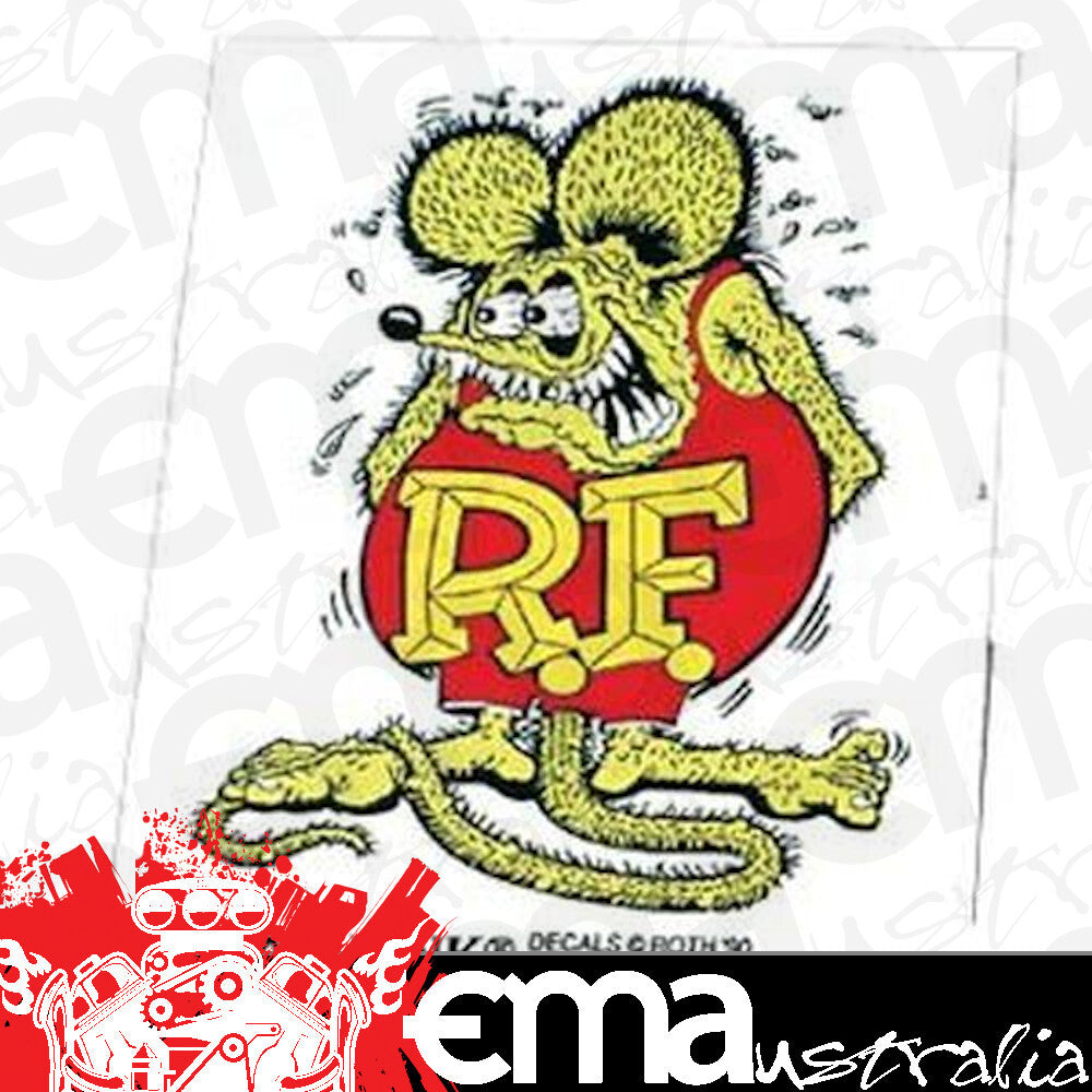 Mooneyes MNRD002 Rat Fink Standing Green Decal 6.5" x 4-3/4" Large