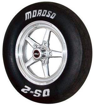 Moroso MO17025 Tyre DS-2 Front 25 X 4.5-15 Bias-Ply Solid White Letters (each)