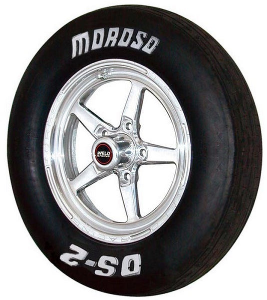 Moroso MO17025 Tyre DS-2 Front 25 X 4.5-15 Bias-Ply Solid White Letters (each)