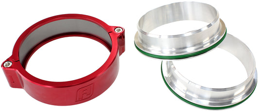 Aeroflow AF25-3500R 3.5" Billet Intercooler Clamps Quick Connect Red Clamp