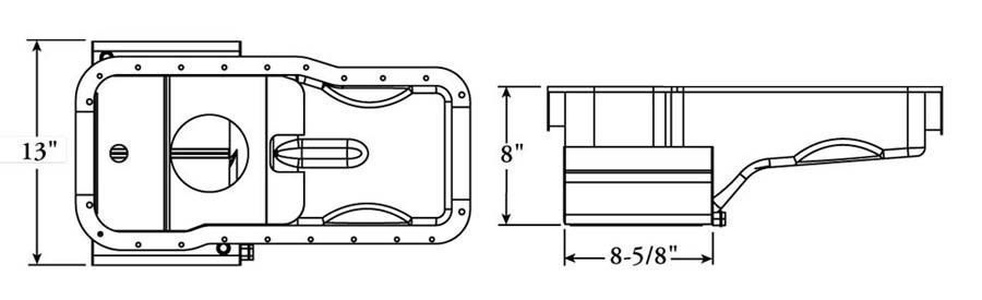 Moroso MO20502 Ford 289-302W Street/Strip Oil Pan 8" Deep 7 Quart (6.62L)