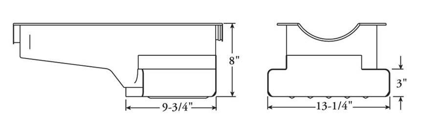 Moroso MO20558 Ford 302/351C Street/Strip Oil Pan 8" Deep Front Sump 7 Quart (6.62L)
