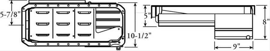 Moroso MO21047 Oil Pan Suits Chevy Big Block Steel Clear Zinc Capacity 7 Quart (6.62L). Depth 8"