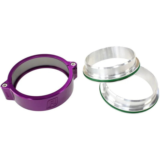 Aeroflow AF25-5000PUR 5" Billet Intercooler Quick Connect Clamp Purple Finish