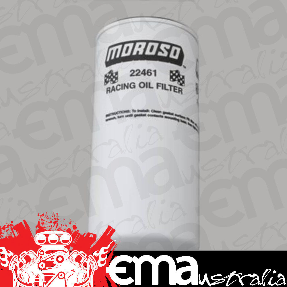 Moroso MO22461 Racing Oil Filter Burst Strength: 350 PSI(Max) (Suits Chevy, 13/16"-16 UNF Thread, Extra Long Design (8" High))