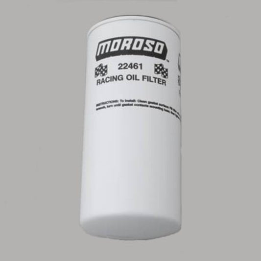 Moroso MO22461 Racing Oil Filter Burst Strength: 350 PSI(Max) (Suits Chevy, 13/16"-16 UNF Thread, Extra Long Design (8" High))