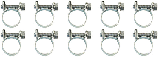 Aeroflow AF26-0911 9-11mm Efi Hose Clamp - 1/4" (10 Pack)