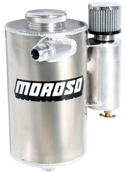 Moroso MO22687 5.7L Dry Sump Oil Tank Integral Breather 14.860"L X 7" Dia.
