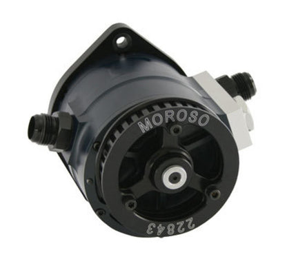 Moroso MO22843 Large Style 4-Vane Vacuum Pump (with 16 Tooth Pulley & Dual Line Manifold)