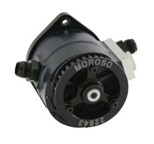 Moroso MO22843 Large Style 4-Vane Vacuum Pump (with 16 Tooth Pulley & Dual Line Manifold)