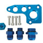 Moroso MO23681 Remote Oil Filter Adapter Ford 4.6/5.4L V8 Blue Anodized