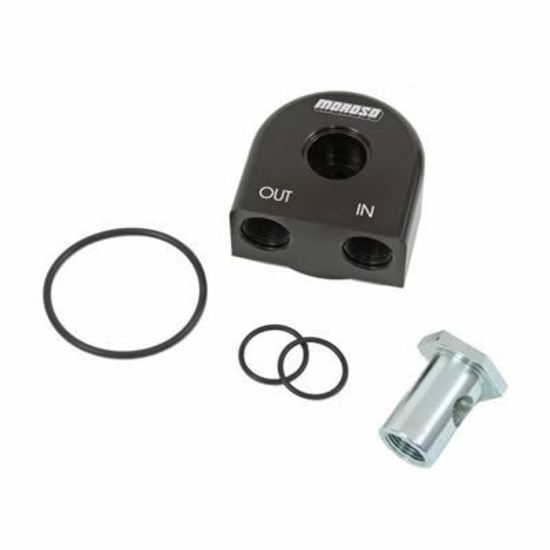 Moroso MO23683 90 Degree Adapter 13/16 Thread 2-5/8 Seal Billet Aluminium Fits Chevrolet LS1 Small Blocks