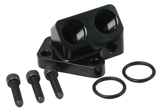 Moroso MO23687 Remaote Oil Filter Adapter (Suit Ford 5.0L Modular with -10An Ports)