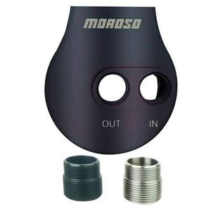 Moroso MO23766 Billet Remote Large Dia. Oil Filter Mount -12 An In/Out