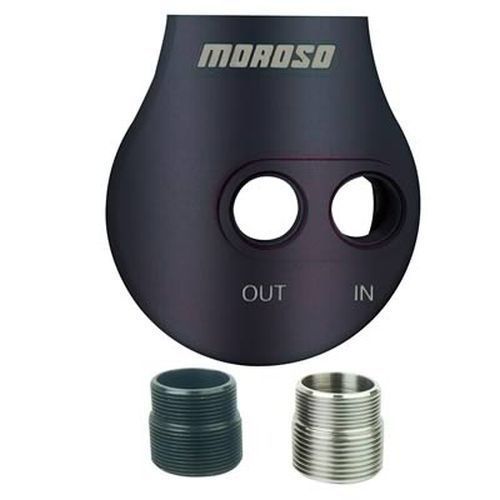 Moroso MO23766 Billet Remote Large Dia. Oil Filter Mount -12 An In/Out