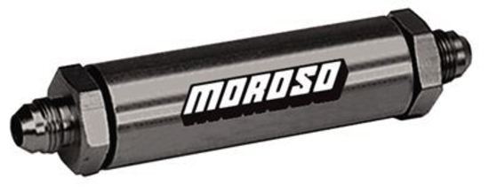 Moroso MO23860 In Line Screened Oil Filter; 0.75 In.; -12An Fittings; 304 Stainless Steel Screen; 0.018 In. Dia. 16 Mesh; Aluminium;
