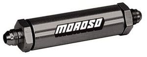 Moroso MO23860 In Line Screened Oil Filter; 0.75 In.; -12An Fittings; 304 Stainless Steel Screen; 0.018 In. Dia. 16 Mesh; Aluminium;