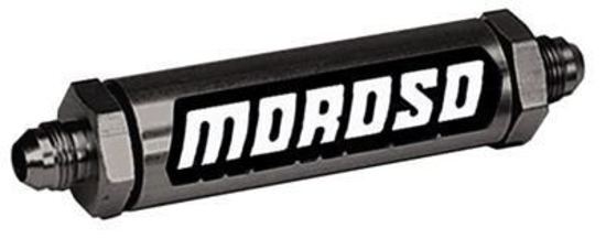 Moroso MO23870 Oil Filter Inline Screened -8 An Fittings Aluminium 0.5 In. (each)