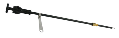 Universal - Designed to work with a Moroso or any other oil pan with a built-in 1/4 in. NPT fitting Twist Lock Engine Dipstick Kit Black 24" Long Moroso MO25973