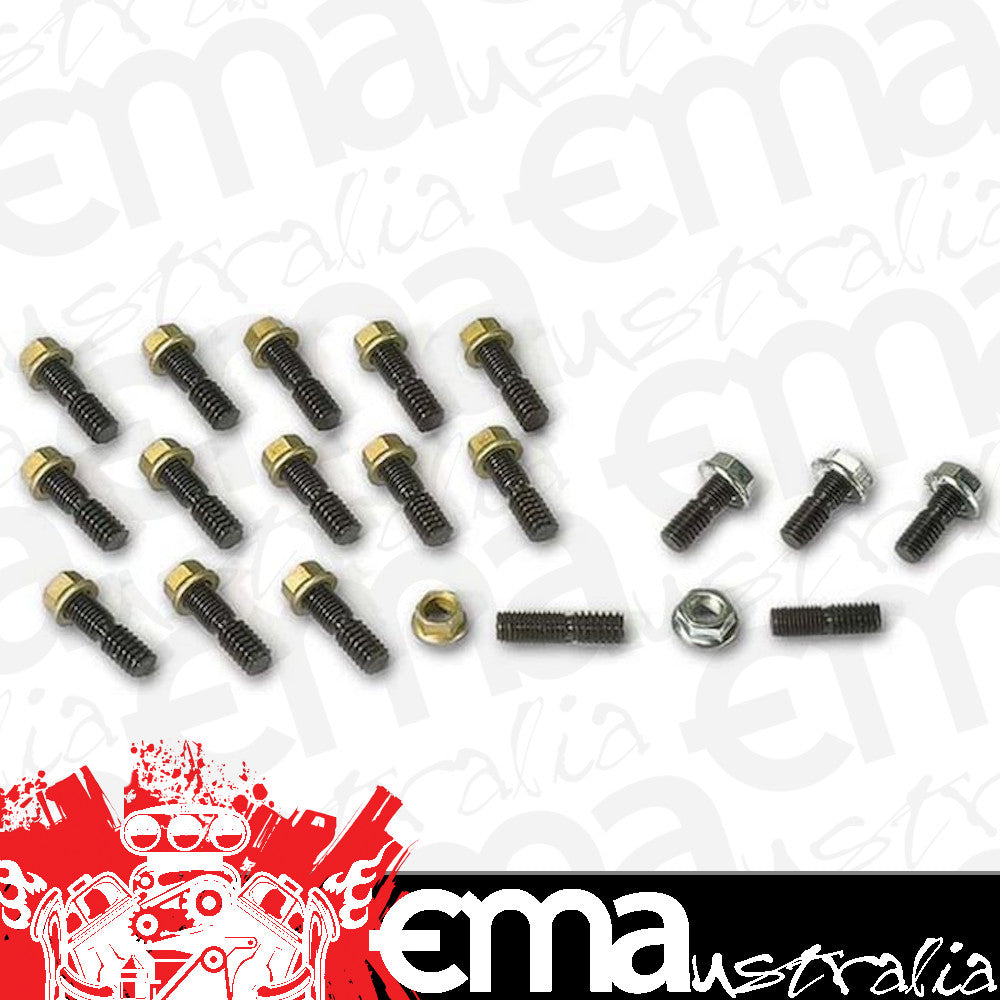 Chev Small Block Gen 1 265-400C.I.D. Fastener Style: Stud Oil Pan Kit Hex Head Nuts Suit SB 265-400 Moroso MO38350