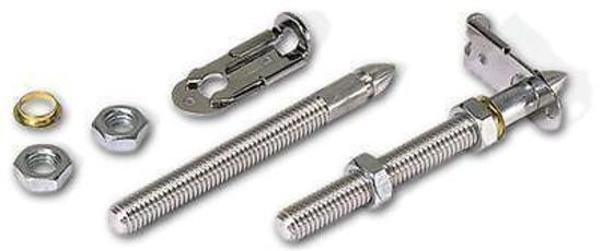 Moroso MO39010 Aluminium Quick Release Hood Pin Kit 3/8" Stud 4" Long