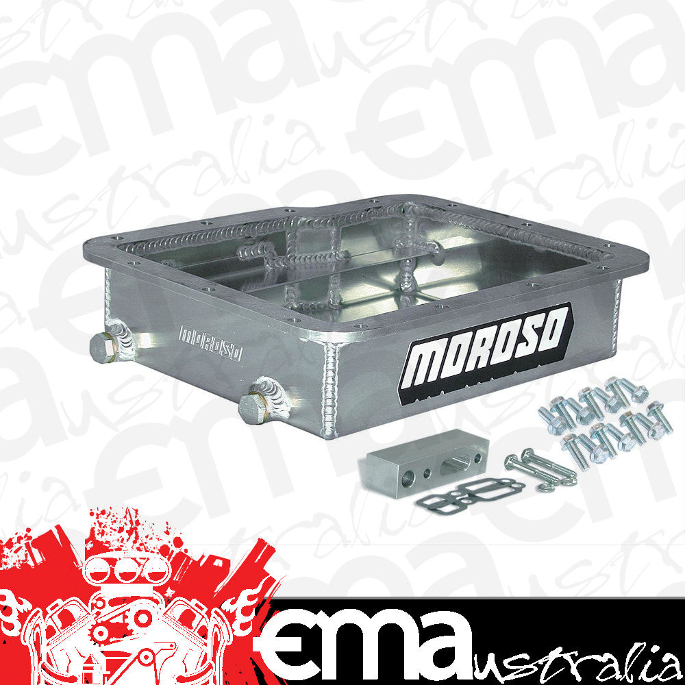Moroso MO42000 Transmission Pan 3.08" Deep Fabricated Alloy Suits GM Powerglide