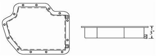Moroso MO42020 GM Turbo 400 Transmission Pan 3" Depth Fabricated Alloy